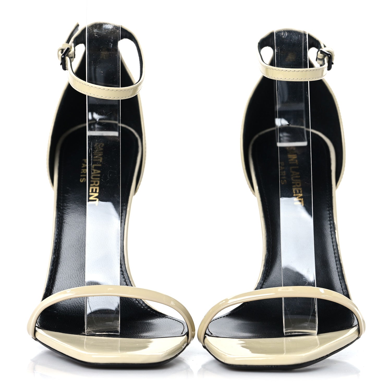 Saint Laurent Patent Calfskin Opyum 110 Sandals 37 Neutro 3 of 8