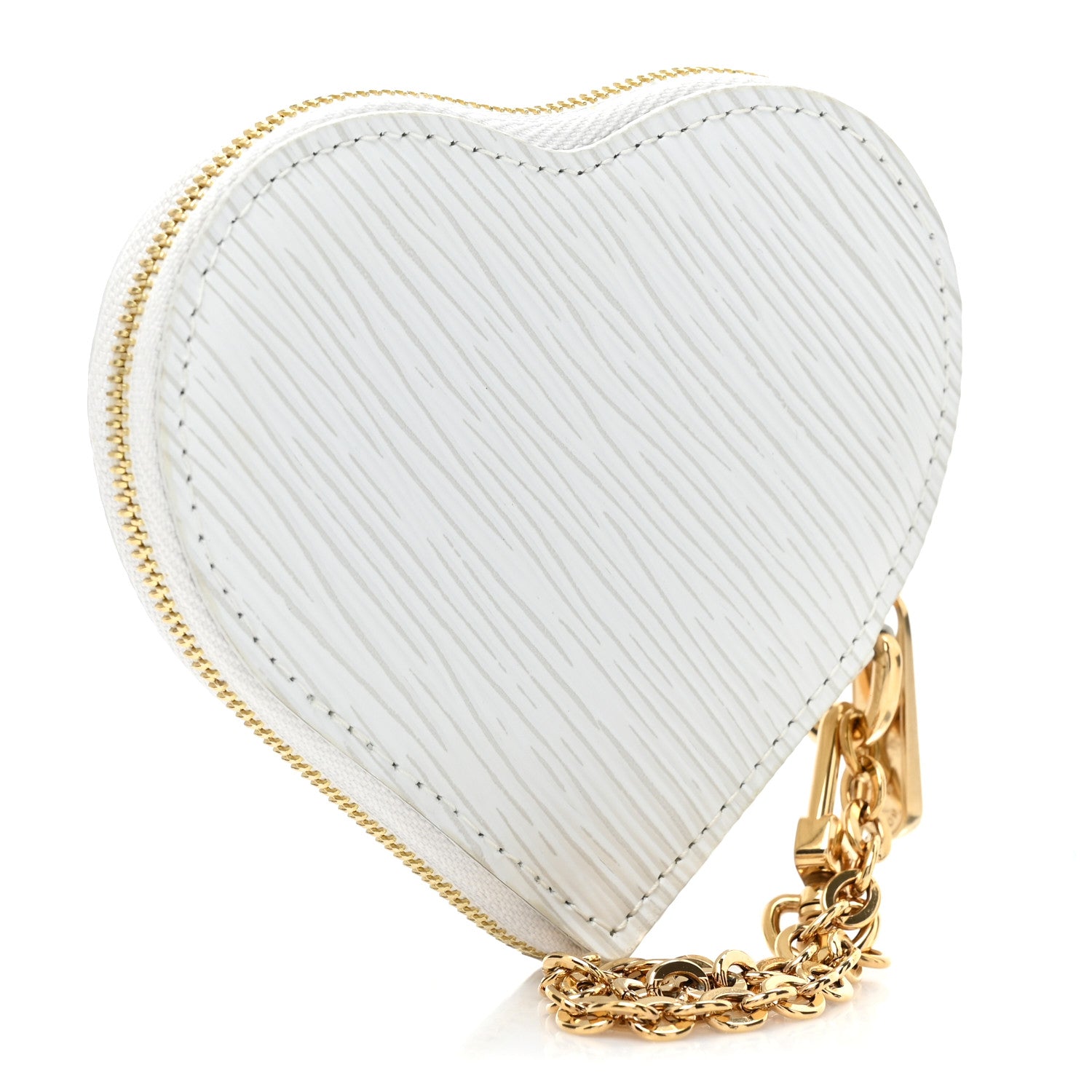 Louis Vuitton Epi Love Lock Heart Coin Purse White 3 of 8