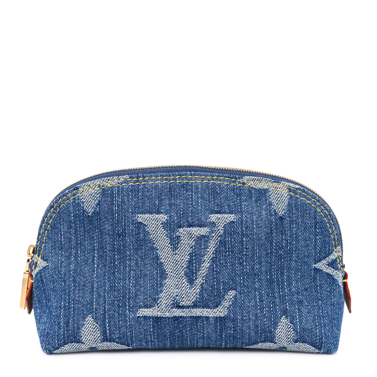 Denim Giant Monogram Pochette Cosmetique PM Denim Blue