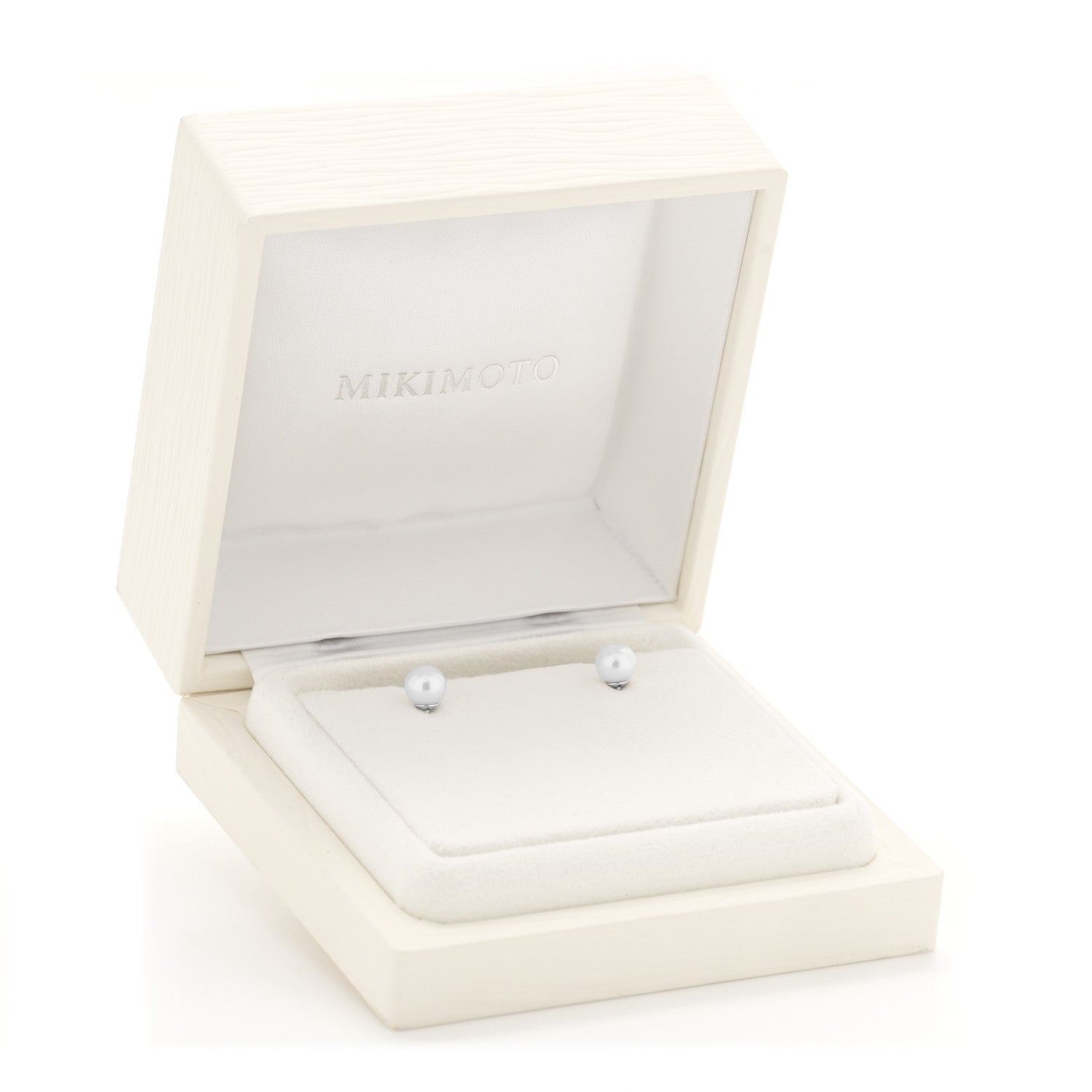 Mikimoto 18K White Gold Akoya Cultured Pearl 6-6.5mm Stud Earrings 5 of 5
