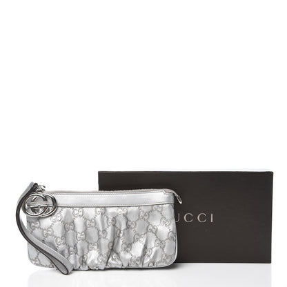 Gucci Guccissima New Britt Wristlet Silver 8 of 8