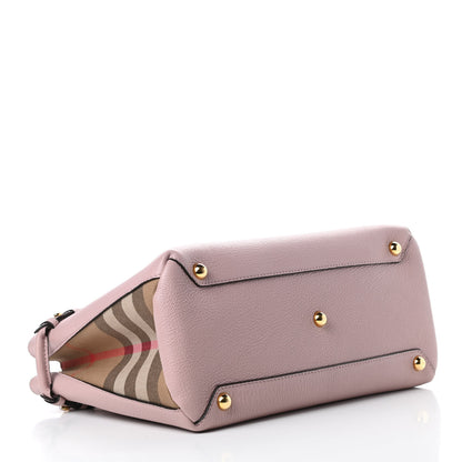 Burberry Grainy Calfskin House Check Medium Banner Tote Pale Orchid 4 of 12