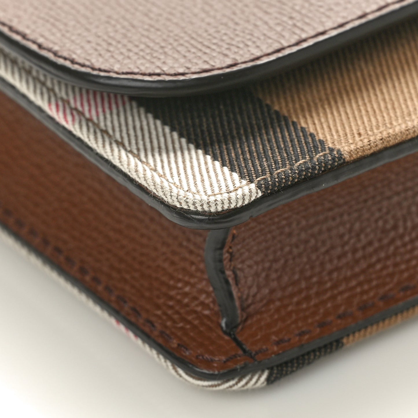 Derby Calfskin House Check Hampshire Crossbody Tan