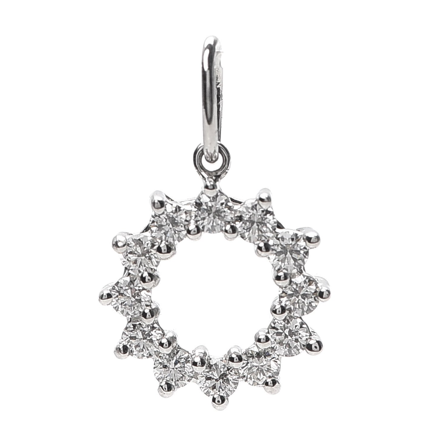 Platinum Diamond Circle Charm