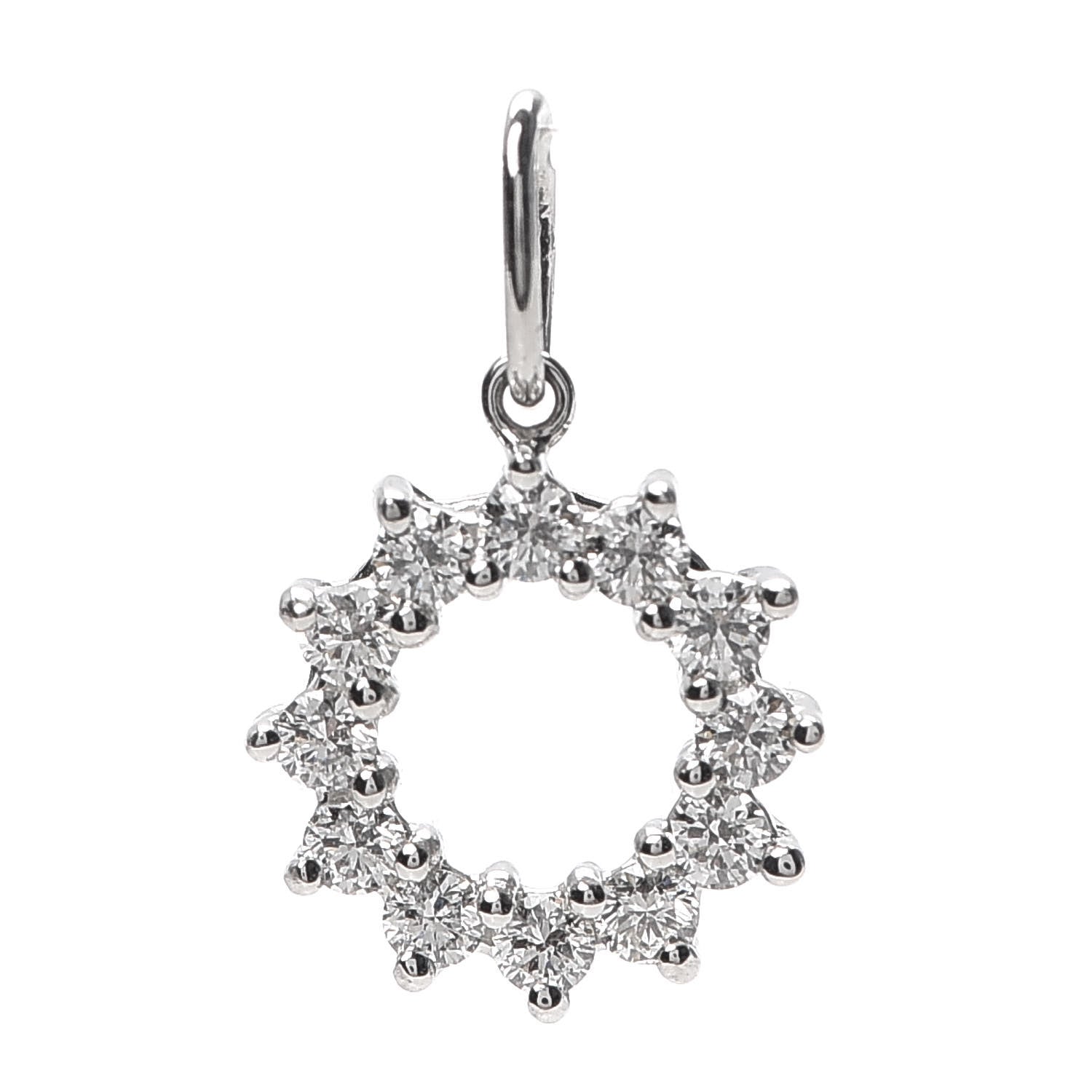 Tiffany Platinum Diamond Circle Charm 1 of 4