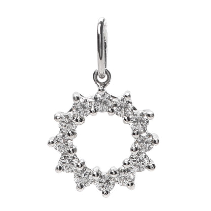 Tiffany Platinum Diamond Circle Charm 1 of 4