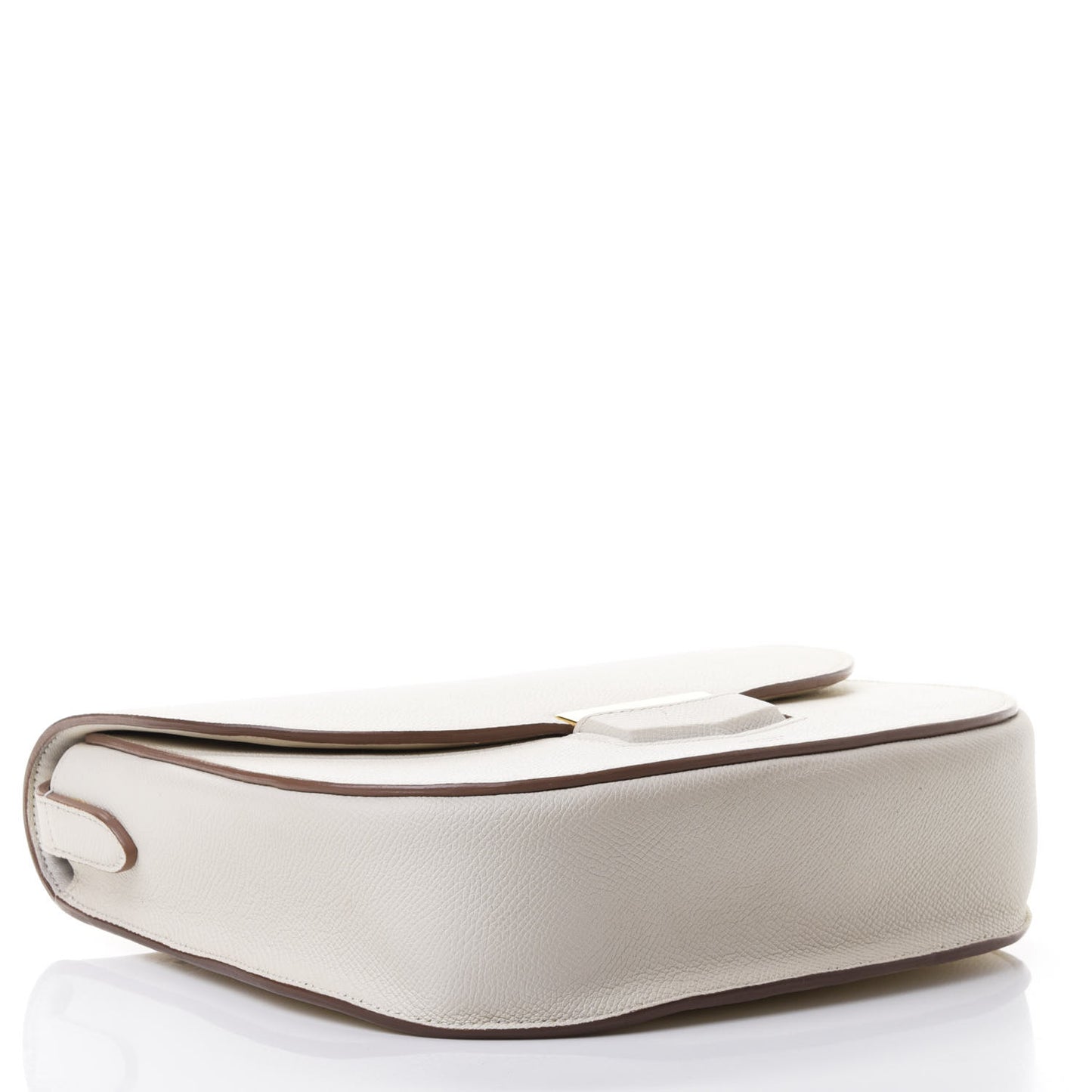 Grained Calfskin Small Trotteur White