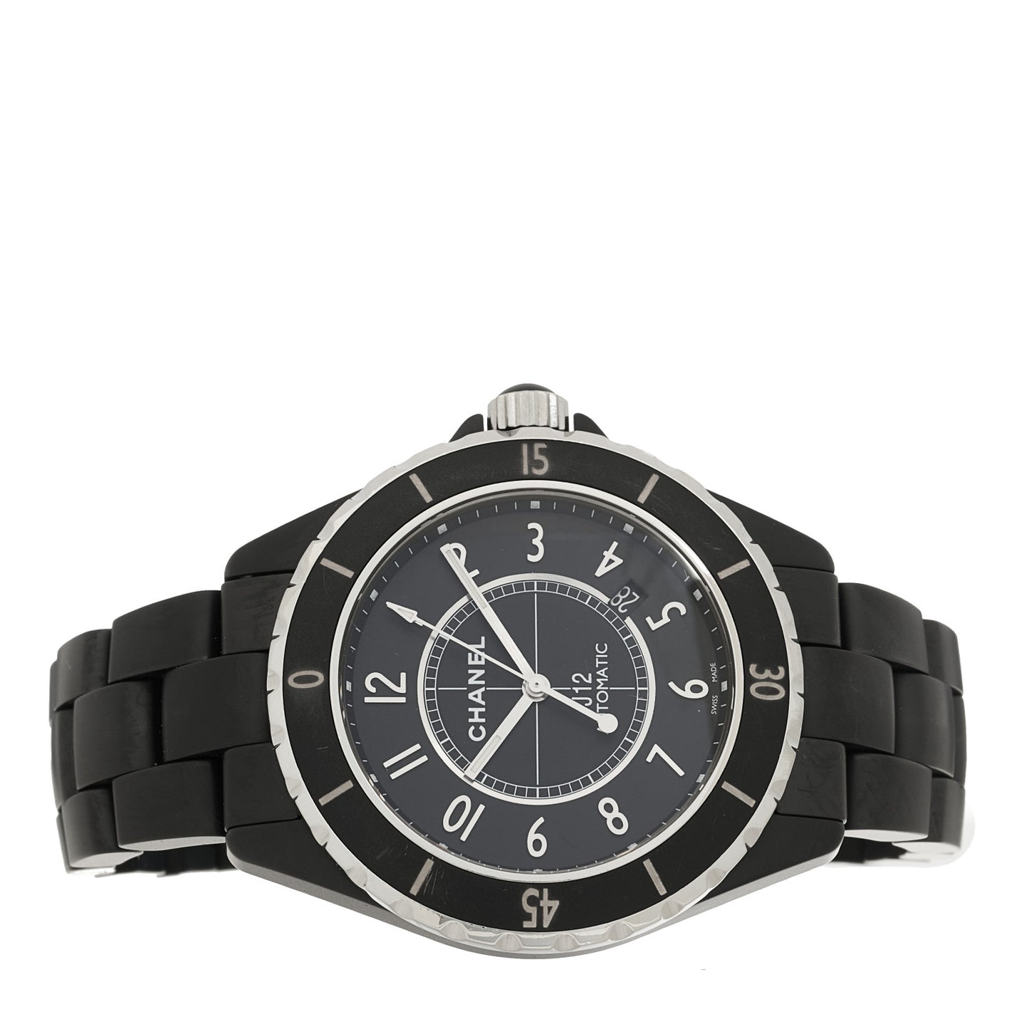 Stainless Steel Matte Ceramic 41mm J12 Automatic Watch Black