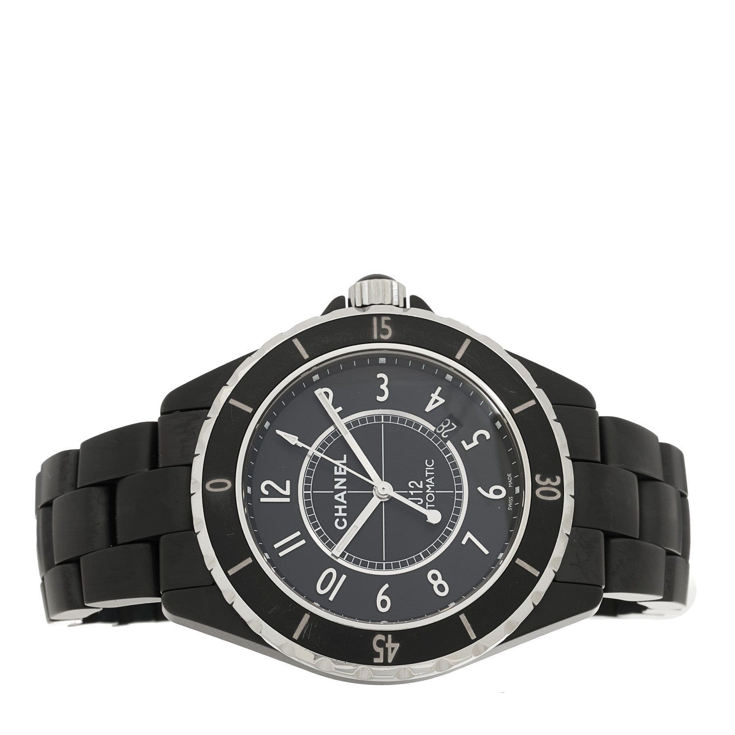 Chanel Stainless Steel Matte Ceramic 41mm J12 Automatic Watch Black 2 of 5