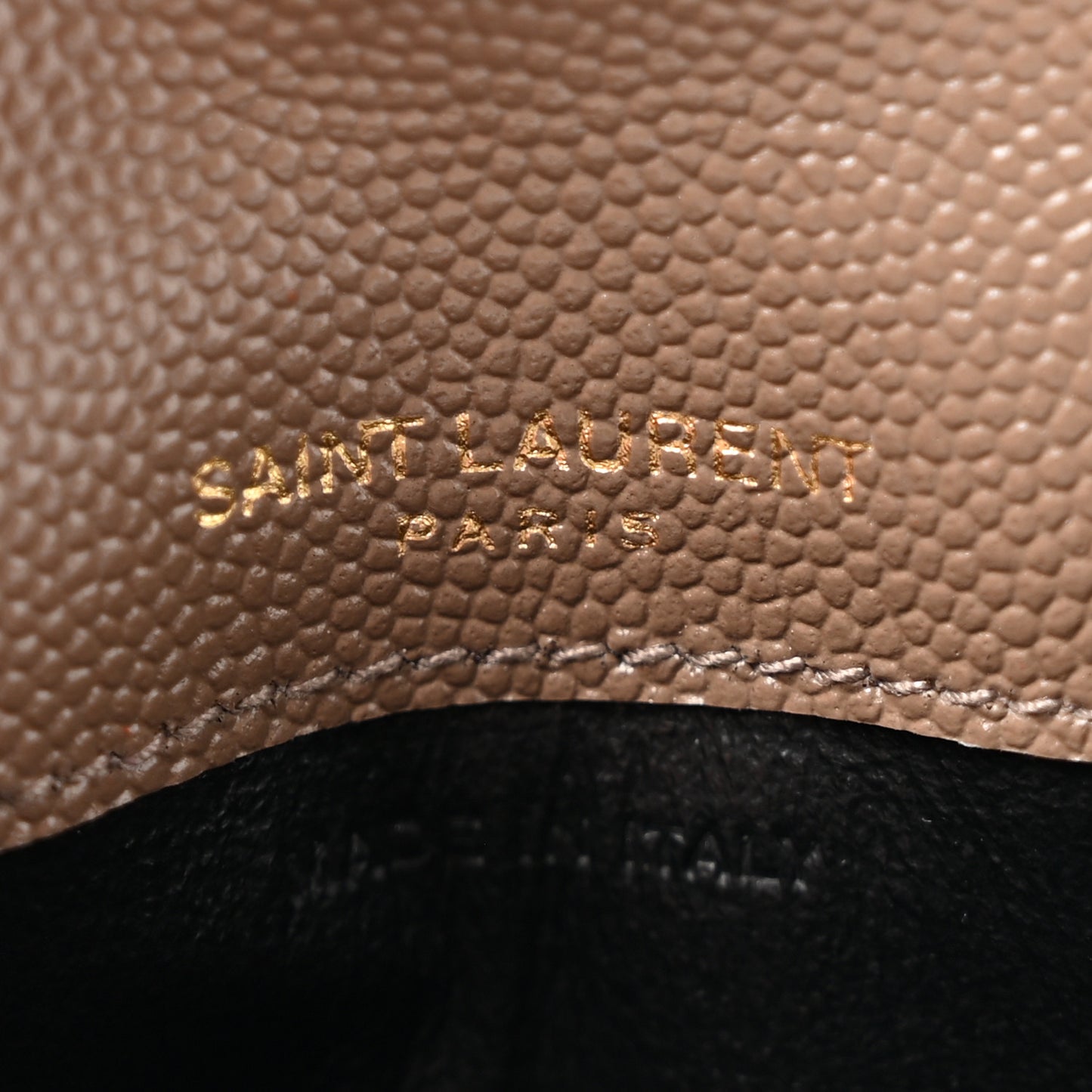 Grain De Poudre Uptown Monogram Card Case Dark Beige