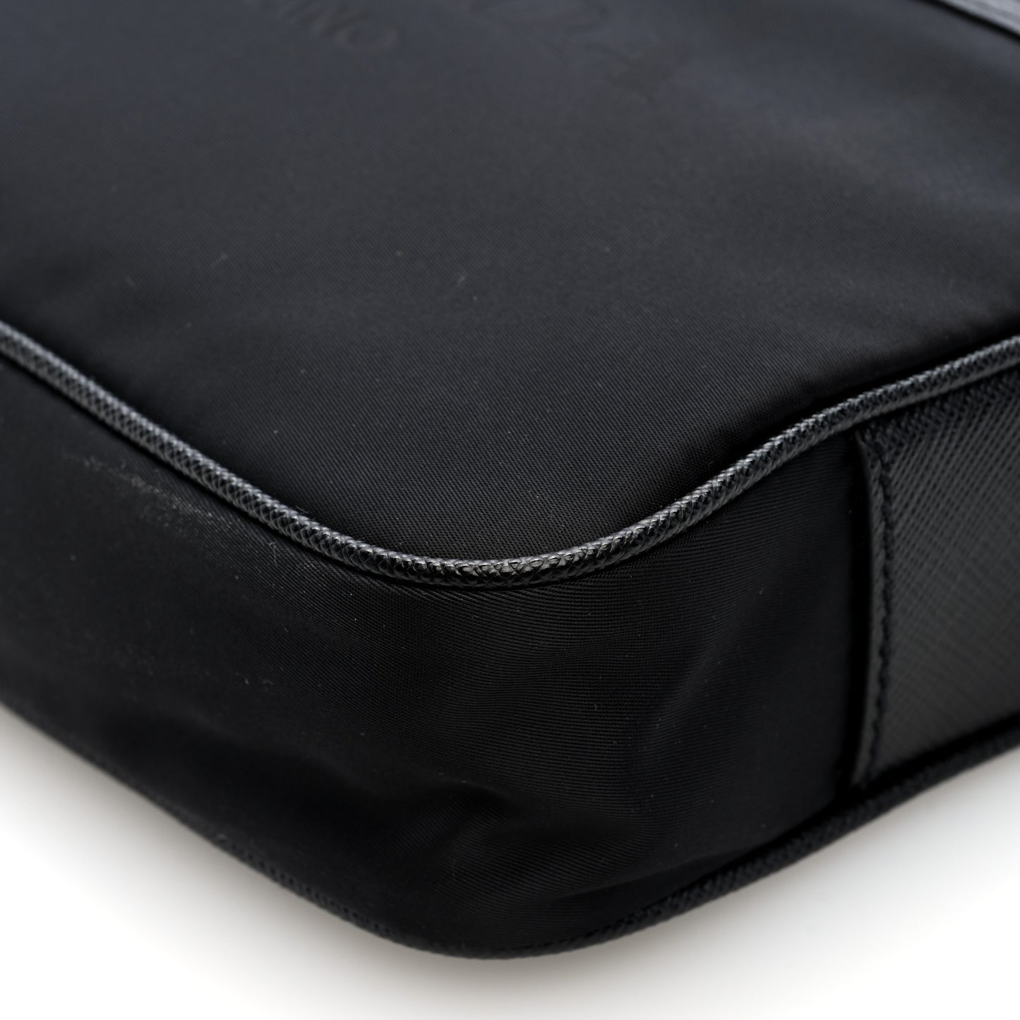 Tessuto Nylon Saffiano Logo Camera Bag Black