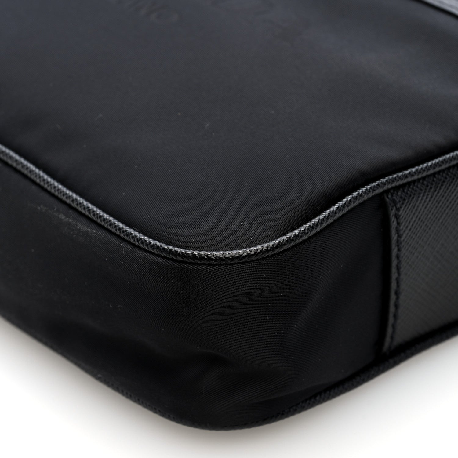 Prada Tessuto Nylon Saffiano Logo Camera Bag Black 9 of 9