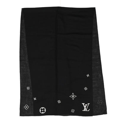 Louis Vuitton Cashmere Swarovski Crystal Monte Carlo Stole Black 2 of 4