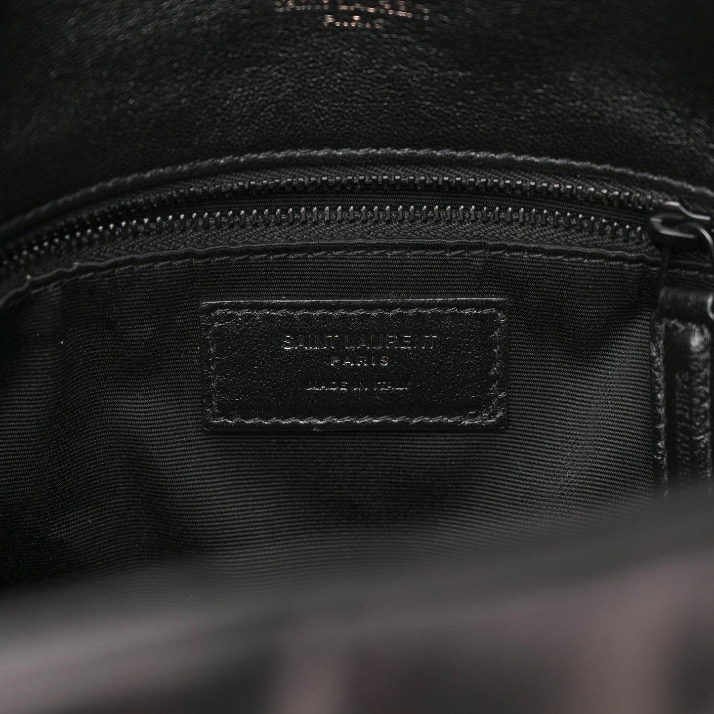 Calfskin Quilted Medium Loulou Puffer Monogram Chain Satchel Black