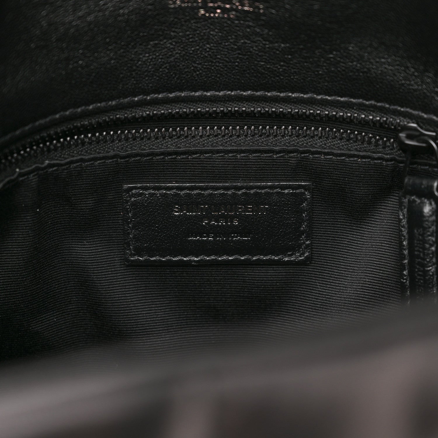 Saint Laurent Calfskin Quilted Medium Loulou Puffer Monogram Chain Satchel Black 6 of 11