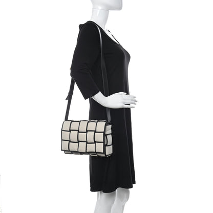 Bottega Veneta Denim Maxi Intrecciato Padded Cassette Crossbody Bag Natural Black 2 of 13