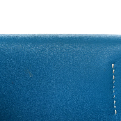 Hermes Taurillon Clemence Halzan 31 GM Bleu Zanzibar 9 of 9