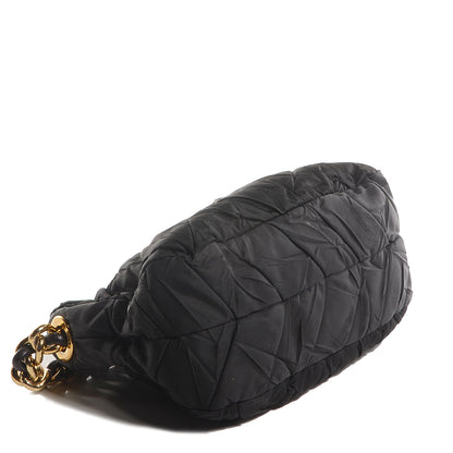 Prada Tessuto Nylon Chevron Quilted Chain Bag Nero Black 4 of 8