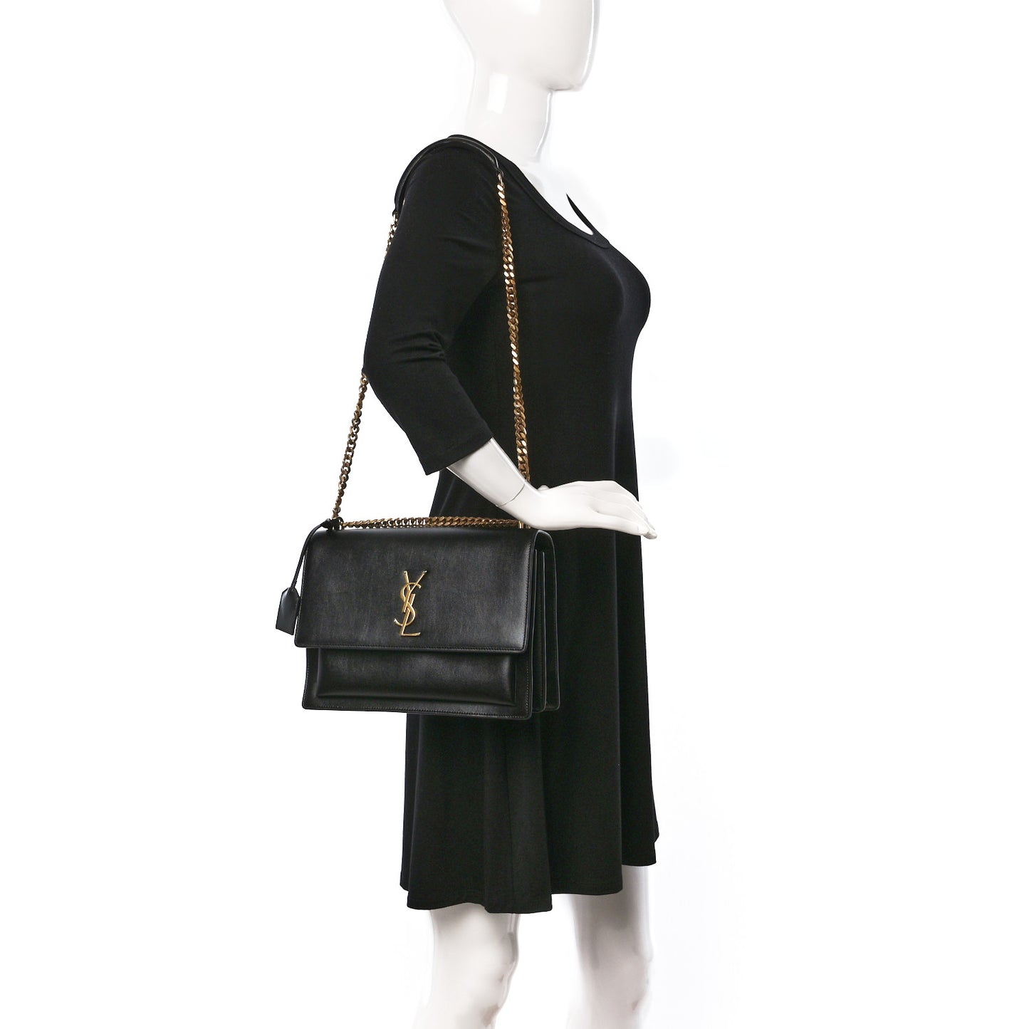 Calfskin Large Monogram Sunset Black