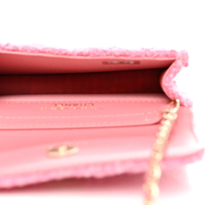 Chanel Tweed Quilted Flap Chain Waist Bag Pink 5 of 9