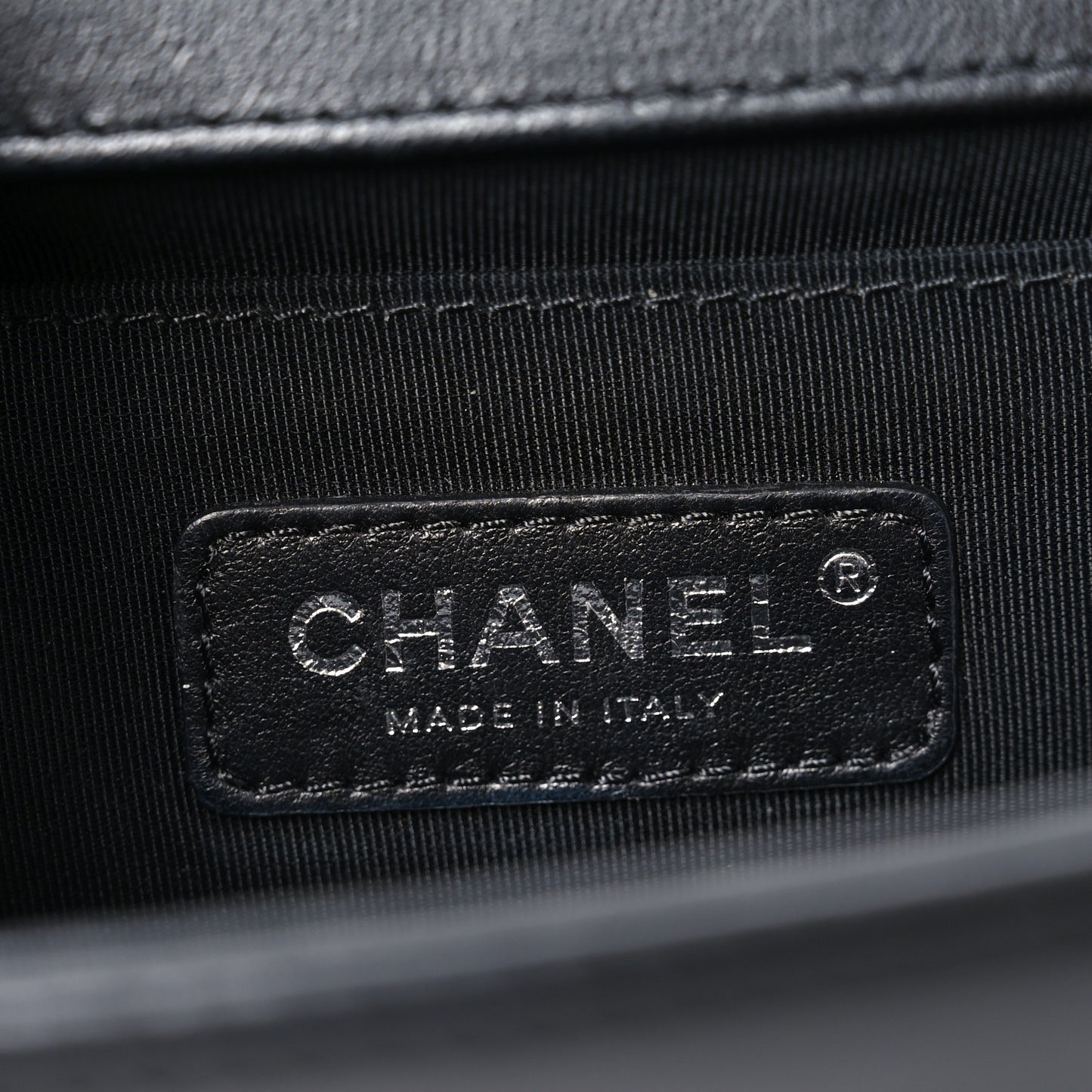 Lambskin Quilted Medium Boy Flap Black
