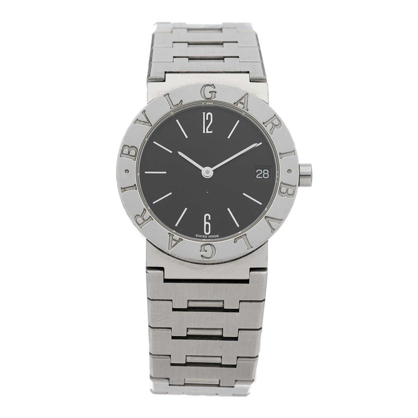 Stainless Steel 30mm Quartz Watch Black