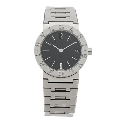 Bulgari Stainless Steel 30mm Quartz Watch Black 1 of 4