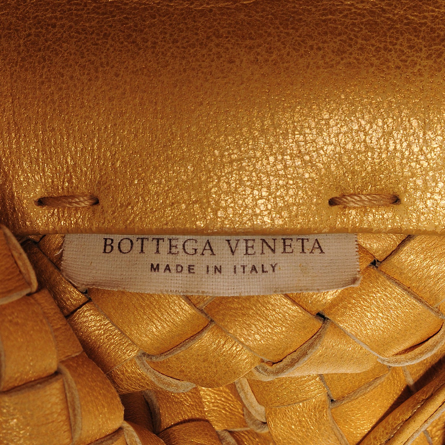 Nappa Intrecciato Large Cabat Gold