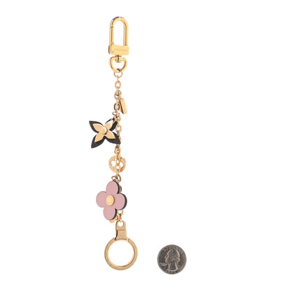 Louis Vuitton Brass Monogram Blooming Flowers Bag Charm Key Holder Rose Ballerine 2 of 3