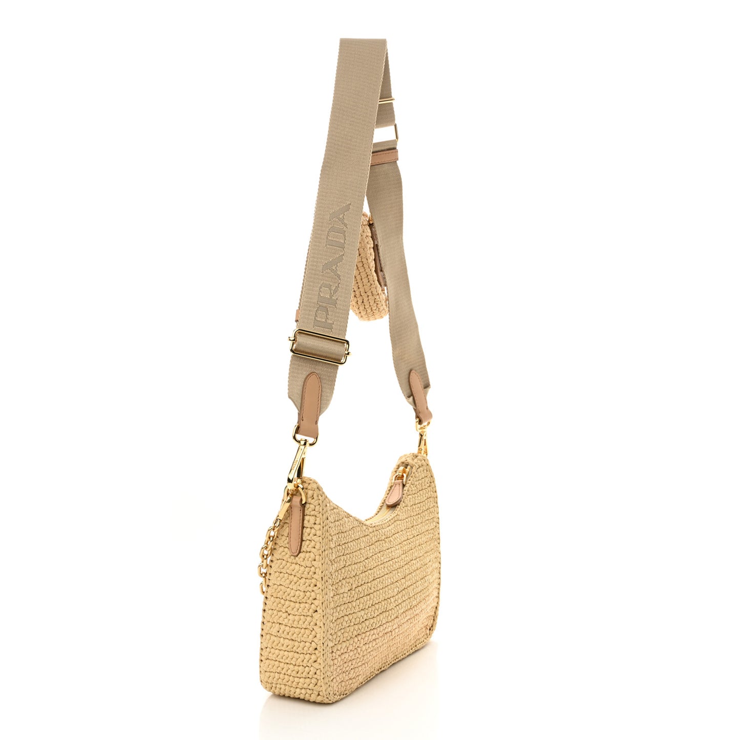 Yarn Raffia Effect Crochet Re-Edition 2005 Shoulder Bag Naturale