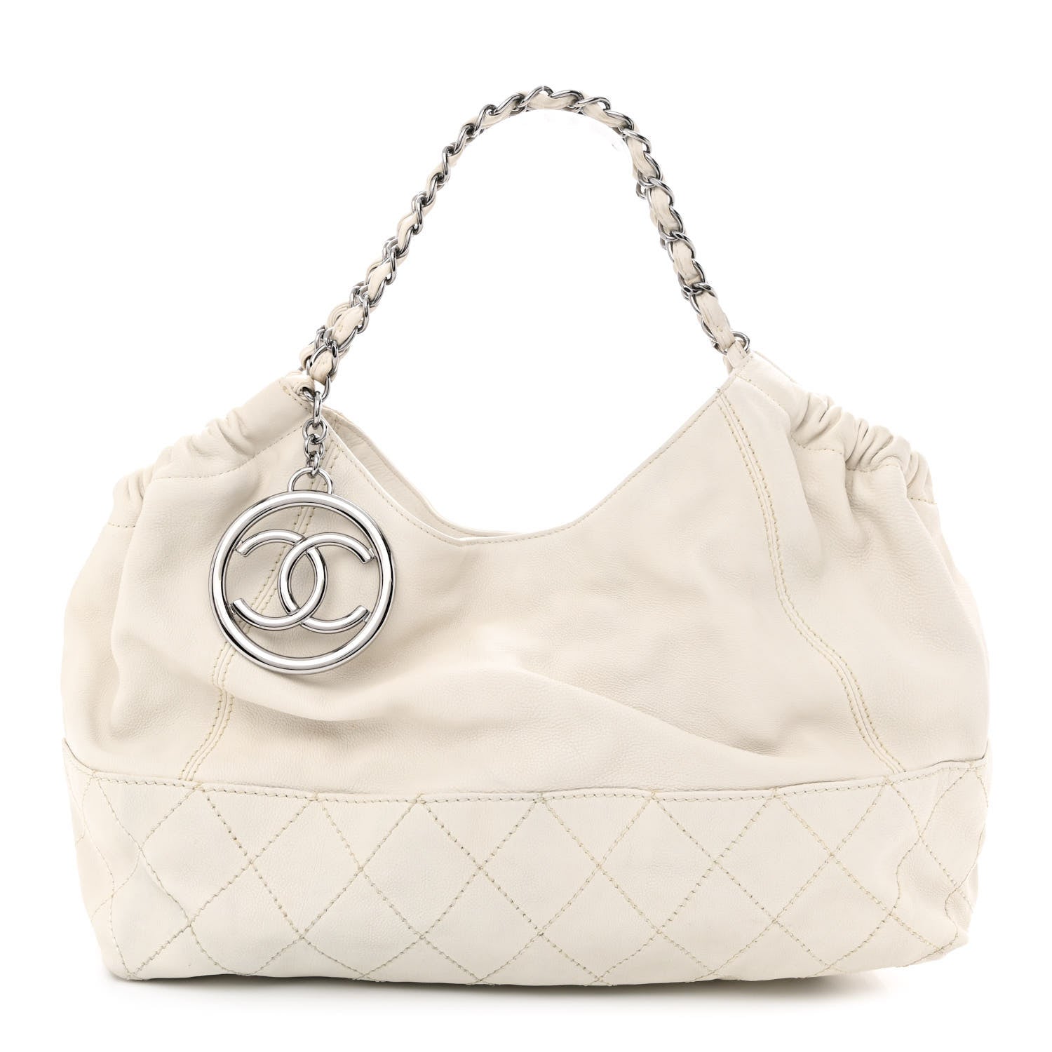 Chanel Calfskin Baby Coco Cabas White 2 of 17