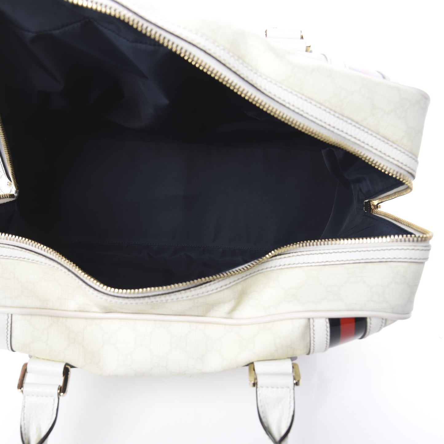 GG Plus Monogram Duffle Bag White