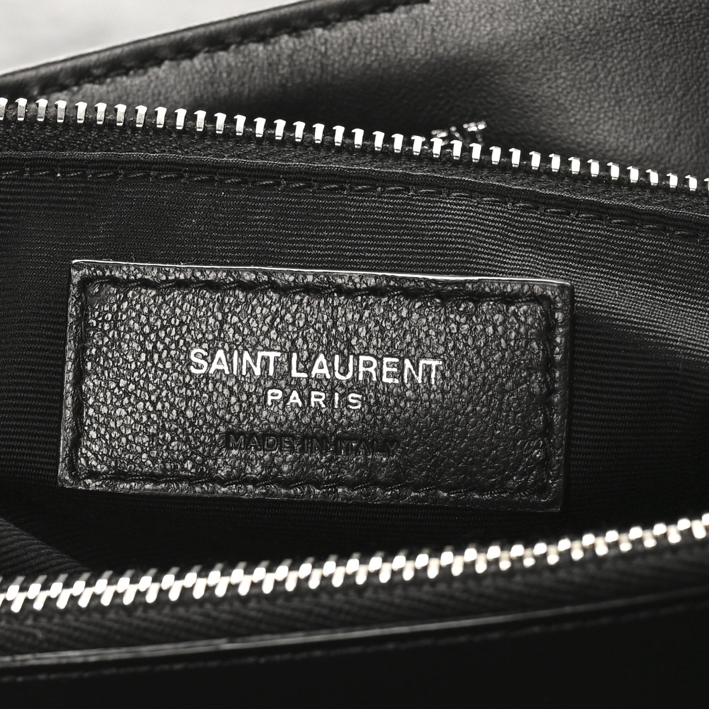 Calfskin Y Quilted Monogram Medium Loulou Chain Satchel Black