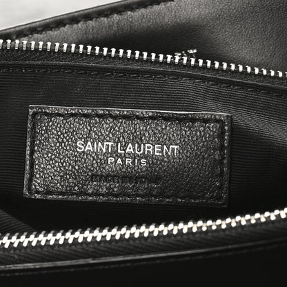 Saint Laurent Calfskin Y Quilted Monogram Medium Loulou Chain Satchel Black 6 of 10