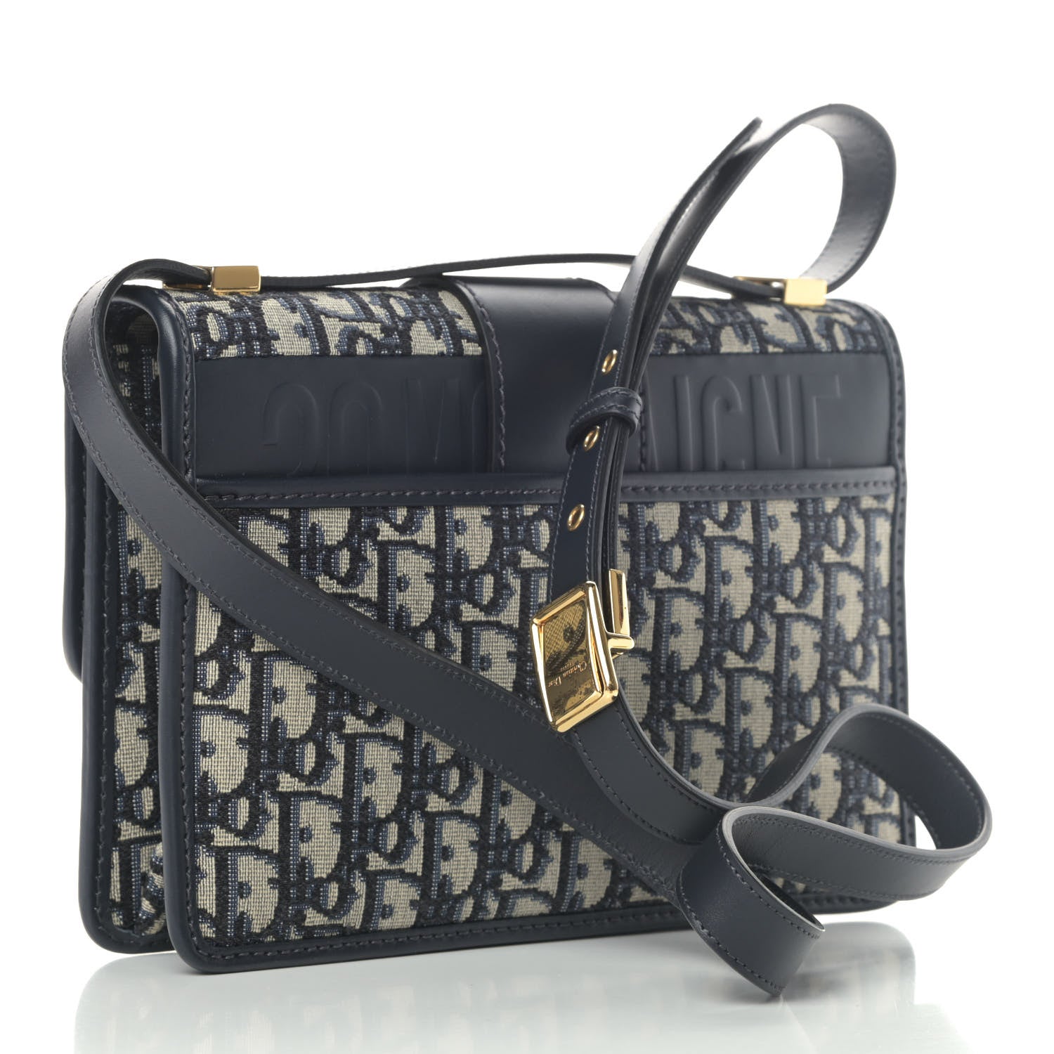 Christian Dior Oblique 30 Montaigne Flap Bag Blue 2 of 5