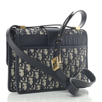 Christian Dior Oblique 30 Montaigne Flap Bag Blue 2 of 5