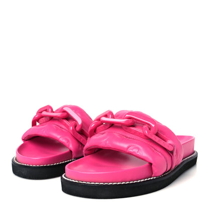 Louis Vuitton Calfskin Embossed Monogram Sunset Flat Comfort Mule 36.5 Rose Pop 4 of 10