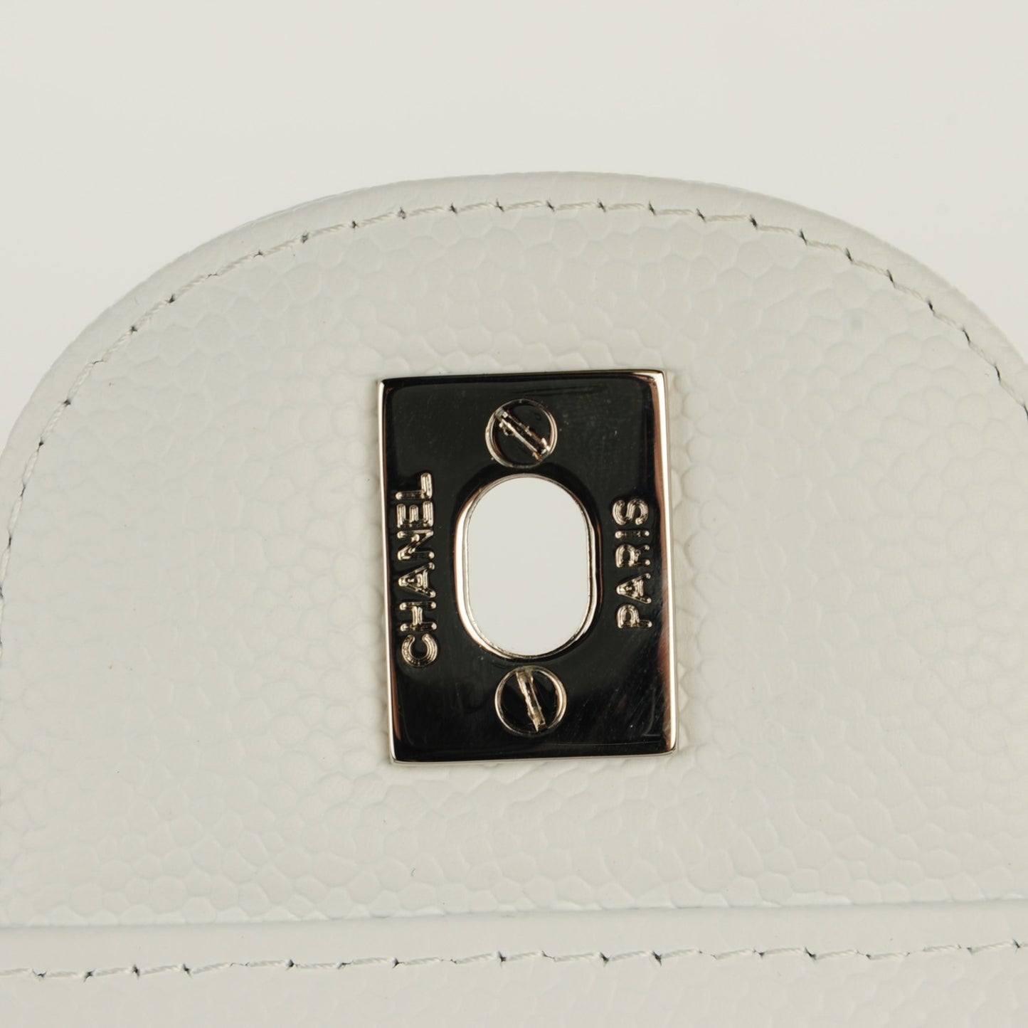 Caviar Quilted Jumbo Single Flap White