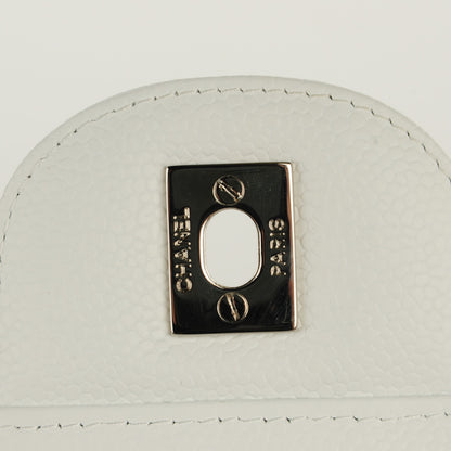 Chanel Caviar Quilted Jumbo Single Flap White 5 of 8
