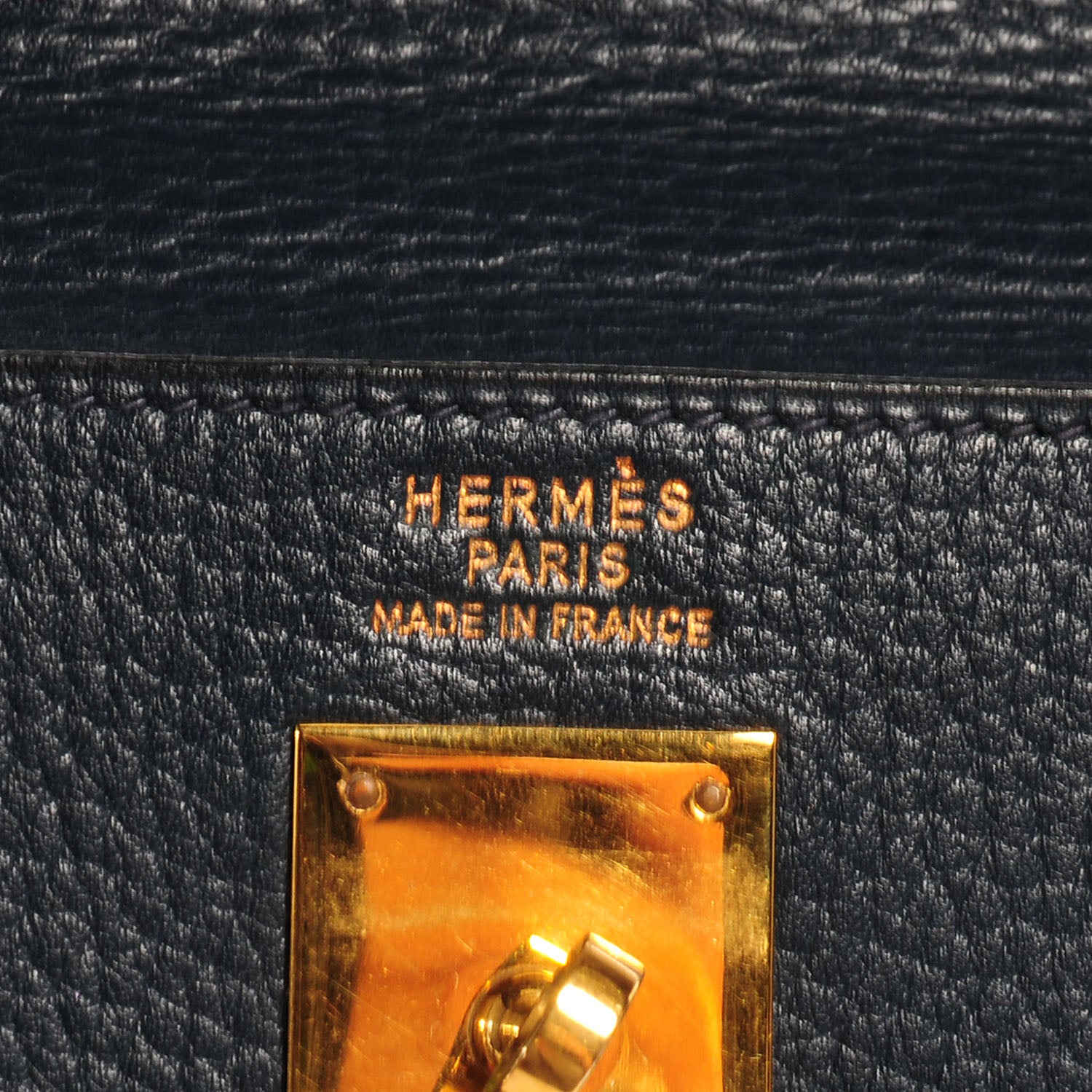 Hermes Taurillon Clemence Kelly 40 w/ Pelican Cadena Lock Bleu Marine 28 of 39