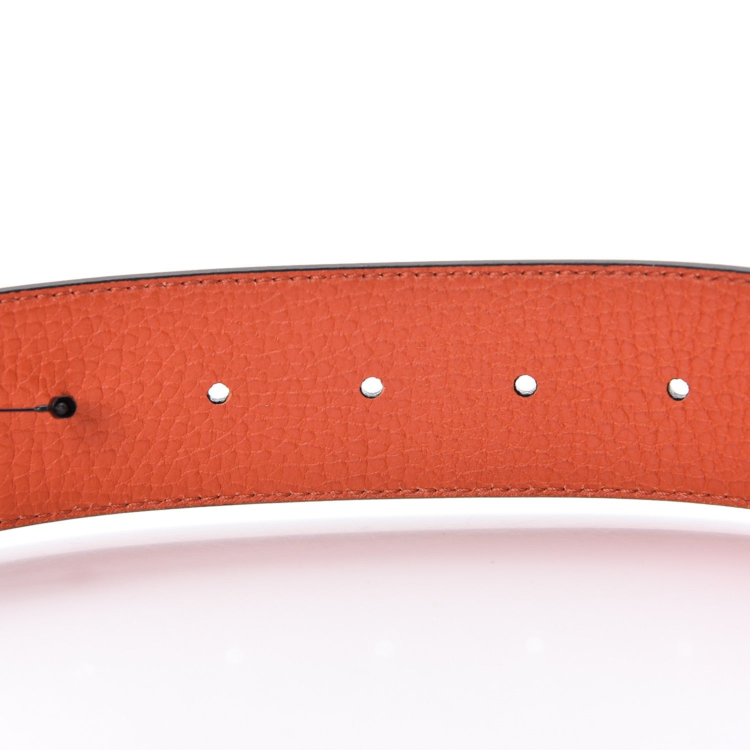 Gucci Calfskin 1973 Reversible Belt 90 36 Orange Black 7 of 9