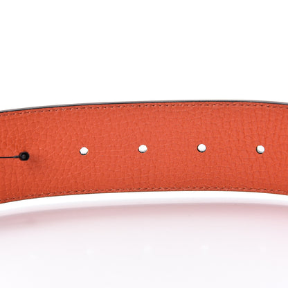 Gucci Calfskin 1973 Reversible Belt 90 36 Orange Black 7 of 9