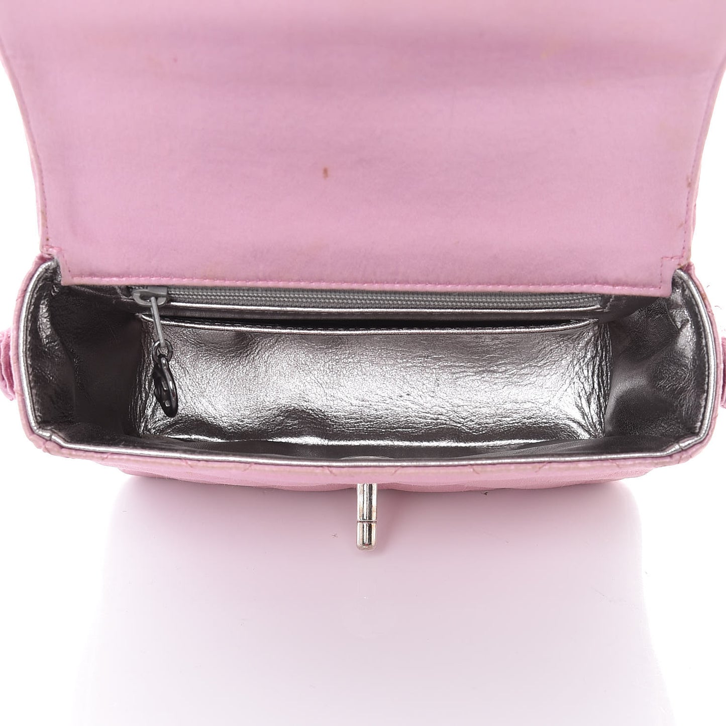 Satin Quilted Evening Bag Pink