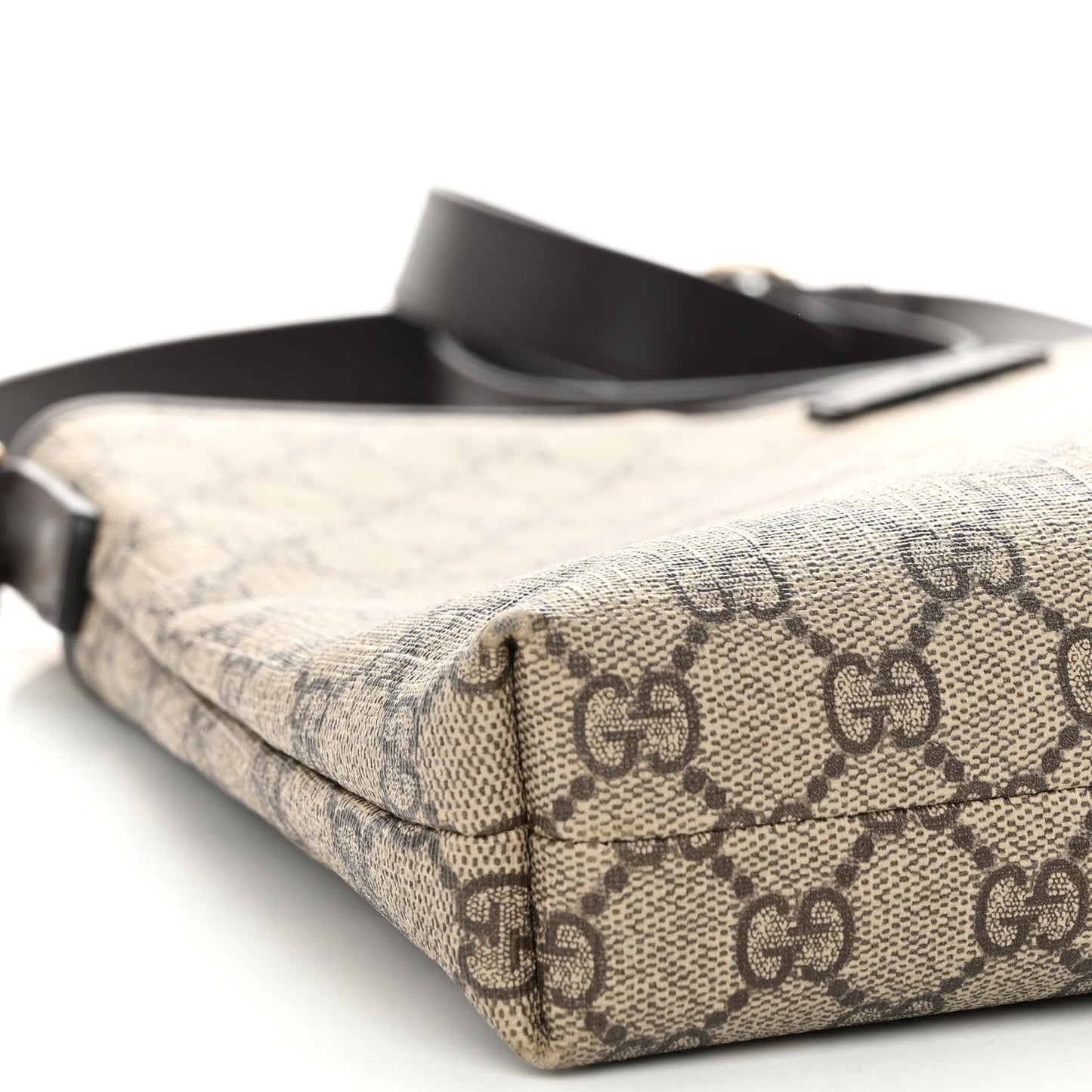 GG Plus Monogram Medium Flat Messenger Bag Dark Brown