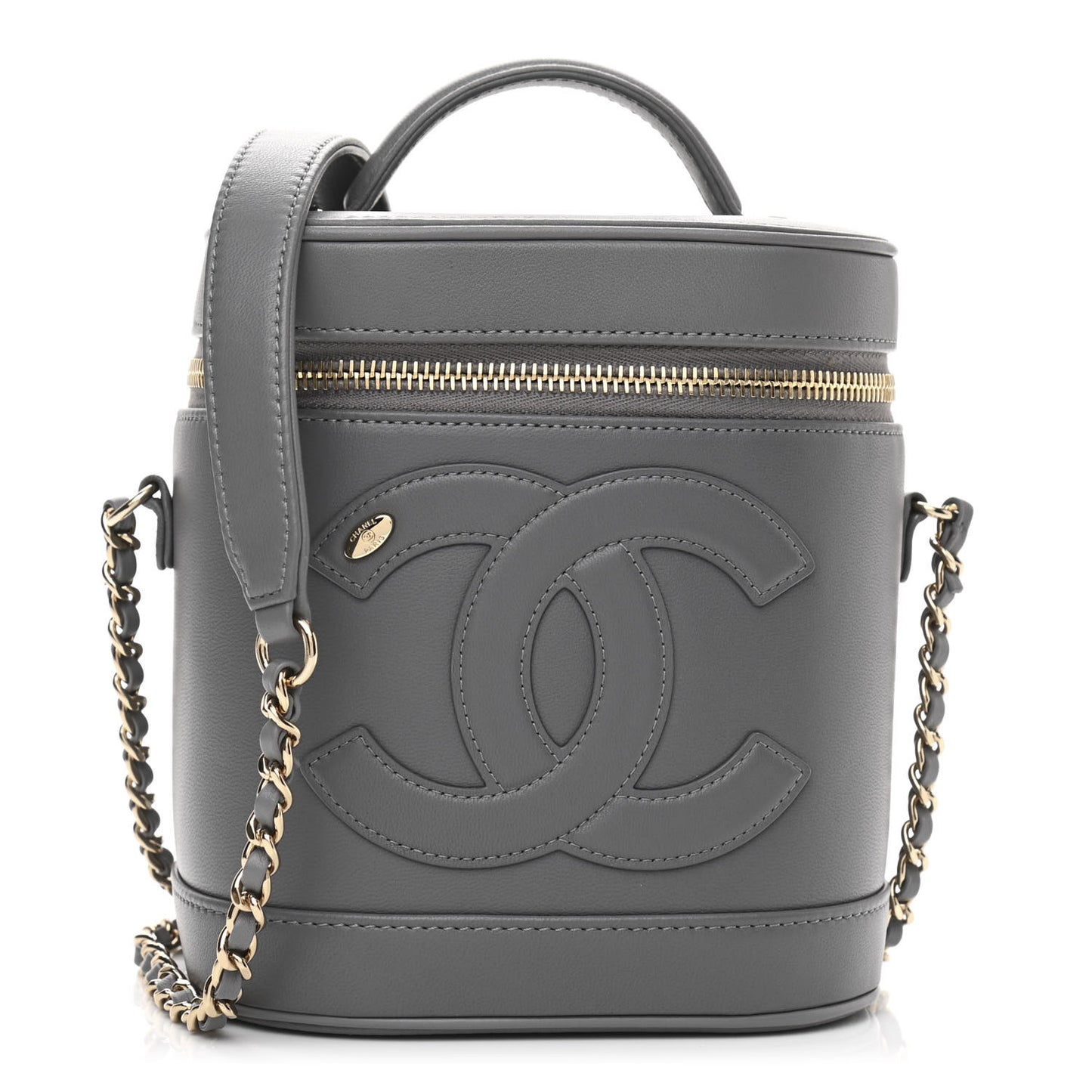 Lambskin Timeless Vanity Cosmetic Case Grey