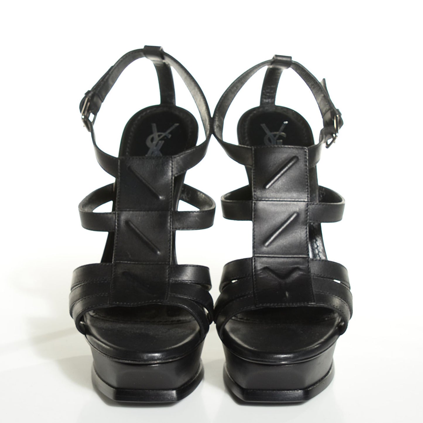 Calfskin New Riveg 105 Platform Sandals 38.5 Black