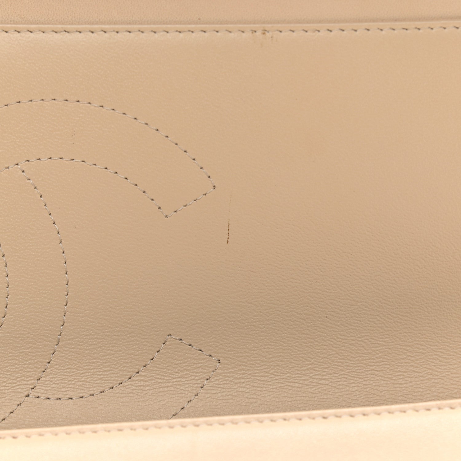 Chanel Lambskin Quilted Jumbo Double Flap Beige Clair 13 of 14