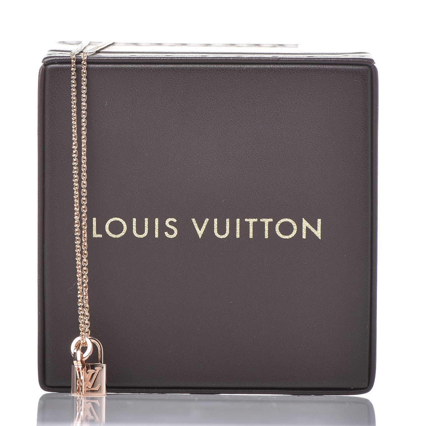 18K Pink Gold Lock It Key Pendant Necklace