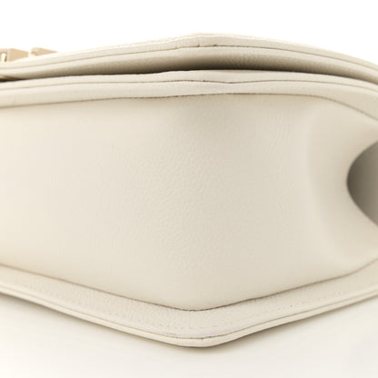 Chanel Caviar Quilted Medium Boy Flap White 10 of 11