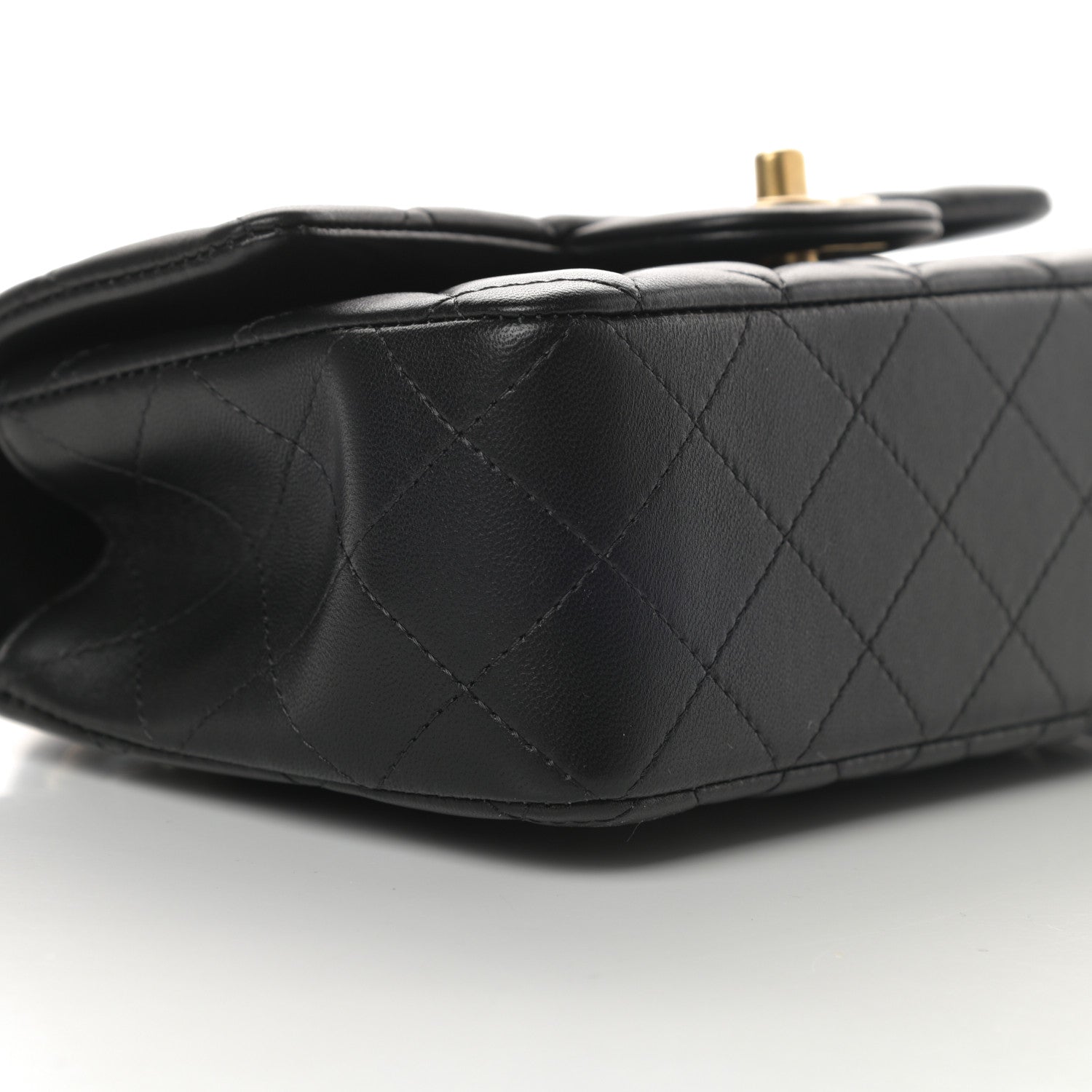 Chanel Lambskin Quilted Mini Top Handle Rectangular Flap Black 9 of 11